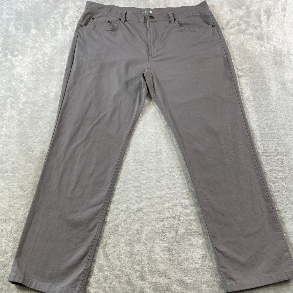 GenTeal‎ Clubhouse Pants Mens 38x32 Gray 5 Pocket Stretch Straight Leg Preppy